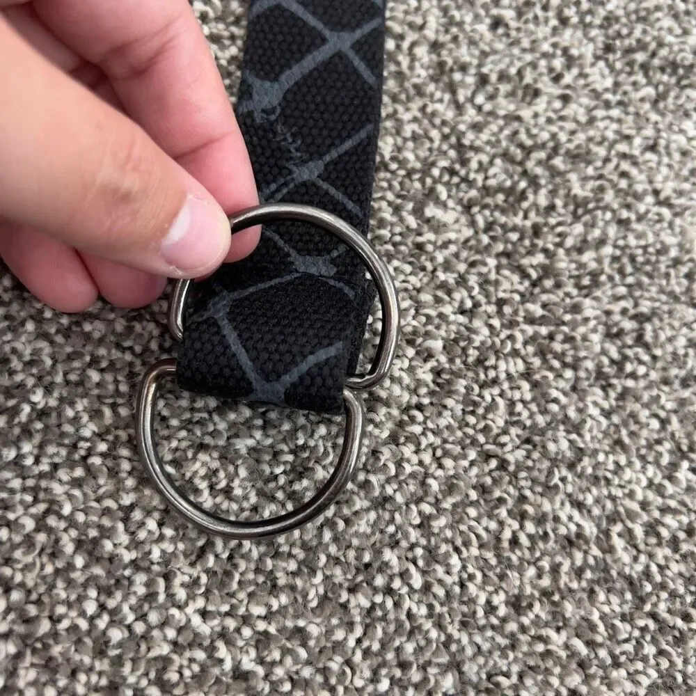 Kohls Black Patterned D-Ring Belt for Boy